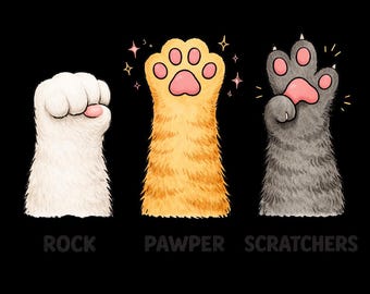 Rock, Pawper, Scratchers-T-shirt