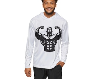 Hoodie met afbeelding van gespierde bodybuilder | Geen pijn geen winst!