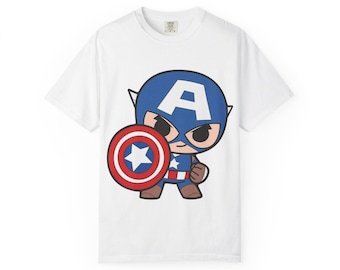 Op kapitein geïnspireerd kinder T-shirt - schattig T-shirt cartoon superheld