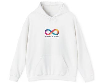 Autistic & Proud Infinity-logo hoodie | neurodiversiteit, autisme-acceptatie