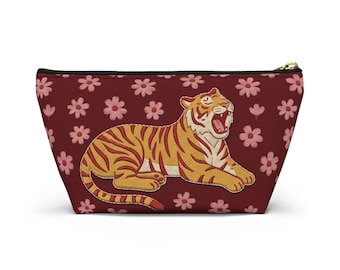 Accessoirezakje met bloemen van brullende tijger