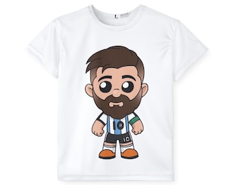 Jerseyt-shirt voor kinderen - afbeelding cartoon voetballer