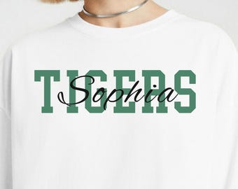 Camiseta con el espíritu escolar, camiseta con mascota personalizada, camiseta para el día del partido (tallas S-3XL)