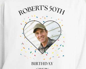 Camiseta personalizada de cumpleaños para el equipo, camiseta de fiesta con foto y nombre personalizados, tallas S-3XL