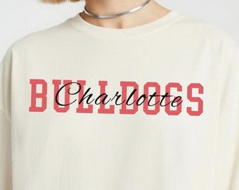 Camiseta personalizada para equipo escolar, mascota y nombre del estudiante, de algodón, tallas S-3XL