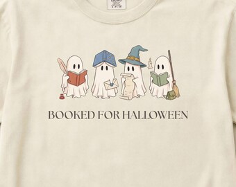 T-shirt « Réservé pour Halloween », T-shirt fantôme pour amoureux des livres, Comfort Colors, S-3XL