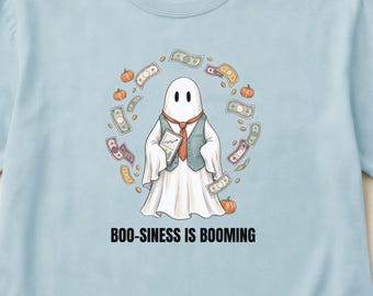 Camiseta de Halloween "Finanzas Fantasma", Camiseta "El Boo-siness Is Booming", Regalo Divertido para Traders, Disfraz de Contador, Colores Cómodos S-3XL