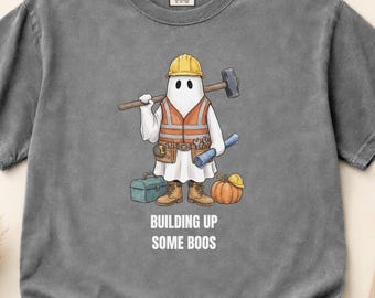 Camiseta de fantasma para obrero de la construcción, camiseta para crear algunos fantasmas, regalo divertido de Halloween para contratistas, Comfort Colors S-3XL