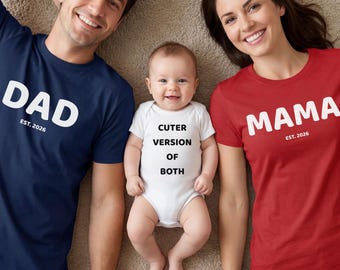 Funny Family Matching Tees Set, Mom Dad Baby Toddler Cotton Outfit S-3XL