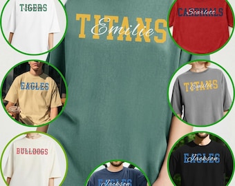 Camiseta conmemorativa para el día del partido: Camiseta personalizada con la mascota y el nombre del equipo (Algodón, Tallas S-3XL)