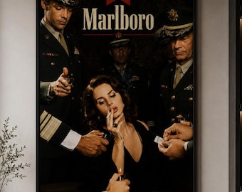 Marlboro Cinematic Fashion Poster: Vintage Luxury Editorial Print (Digital Print)
