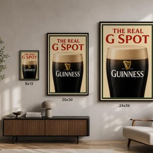 Guinness Inspired Bar Poster: Retro Beer Art Print, Man Cave Decor image 4