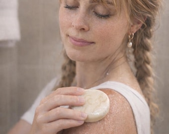 Lavender Shower Lotion Bar – Mango Kokum Butter Moisturizer, Solid Conditioner (Zero Waste Skincare)