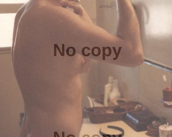 1990 's Real Photo Nude Man Shaving Art