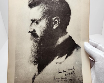 1960 Herzl's Life in Pictures 40 Photographs Rare Press Review Copy Herzl Centennial Israel & World Zionist Organization Jewish