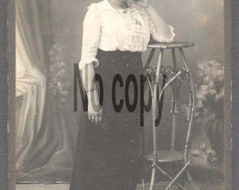 Antique Cabinet Card Portrait Judaica Studio Broudner Vilna — Imperial Russia Lithuania — Jewish Vilna — Original 1900s