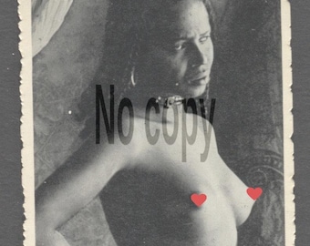 1920 's Vintage Original Photograph African Tribal Woman Traditional Jewelry — Colonial Era Ethnographic Photography Black and White