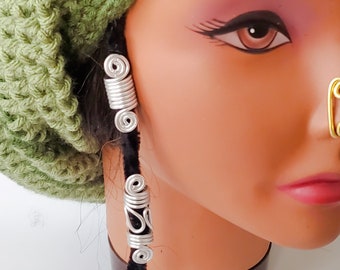 Joyería gruesa de plata Loc para el cabello