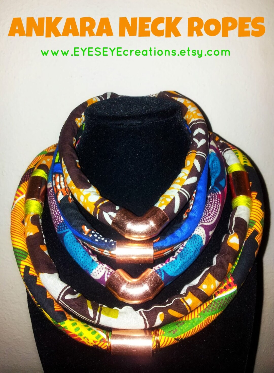 Xsmall ANKARA NECK ROPES 1 Necklace video Link Below Etsy