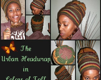 Urban Turban Crocheted Head-wrap - MADE TO ORDER - Wrapping Tutorial also provided (Link is Below)