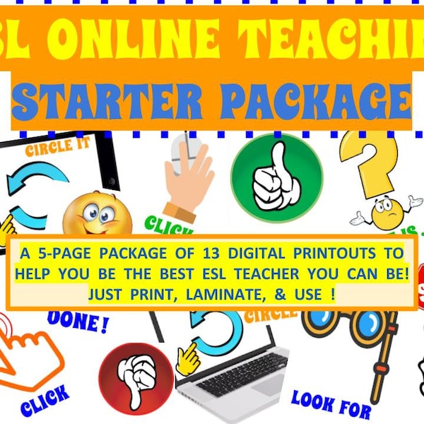 ESL Online Teacher - Props Starter Package (VIP Kid, Palfish, Q Kid, GoGo Kid, Dada, Magic Ears)