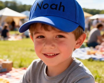 Custom Text Embroidered Children Hat, Personalized Name Kids Baseball Cap, Durable Youth Hat for Boys Girls