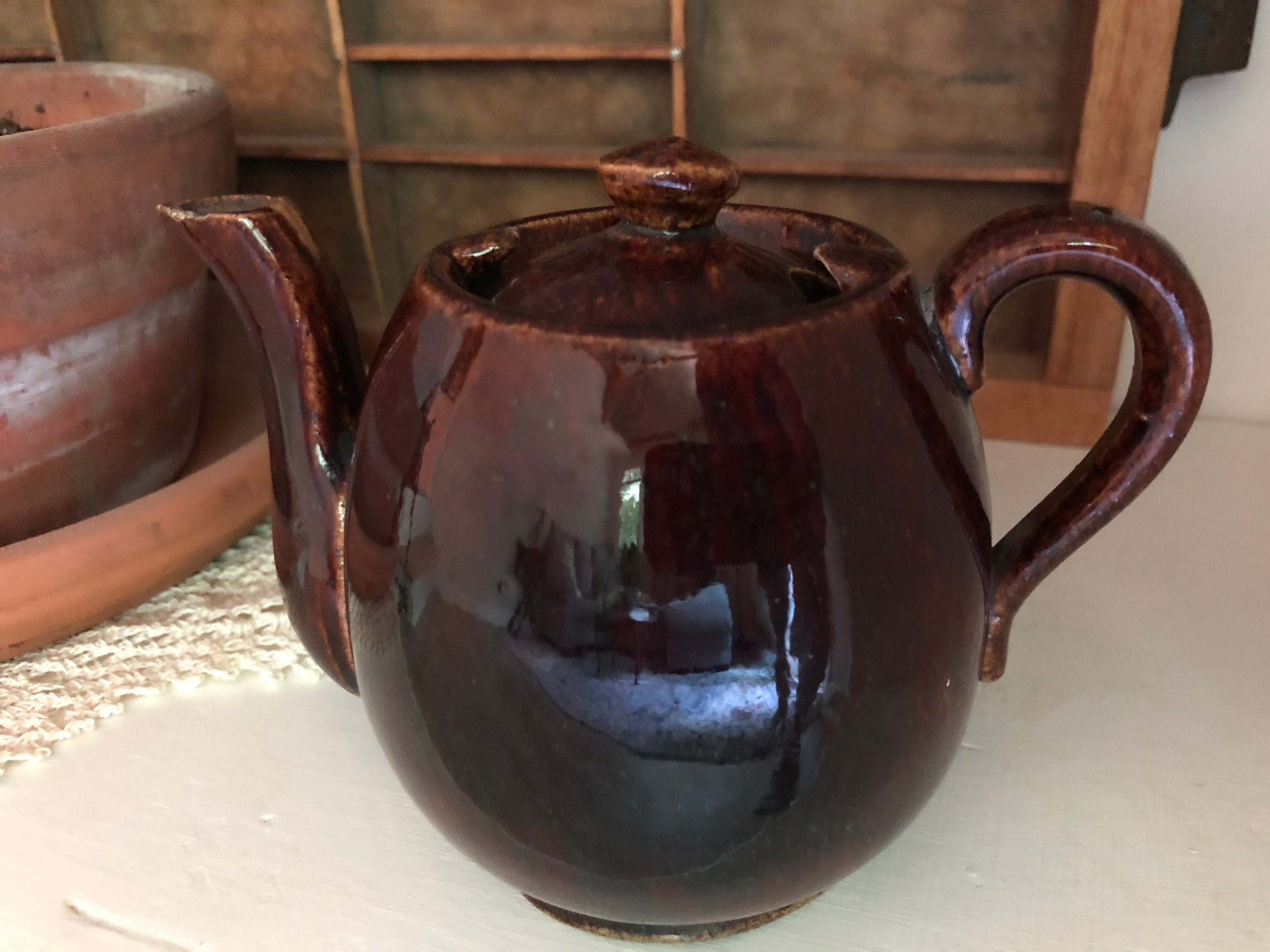 Vintage Teapot Small Brown Teapot Vintage Tea Set Brown Etsy