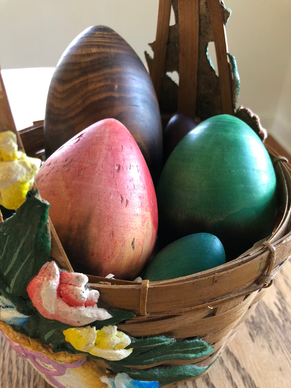 Large Wooden Hand Turned Egg Lathe Wood Working Handmade Etsy