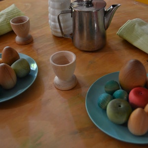 Waldorf Play Food Medley Wooden eggs, apples, acorns and berries for the Waldorf Inspired Play Kitchen image 5