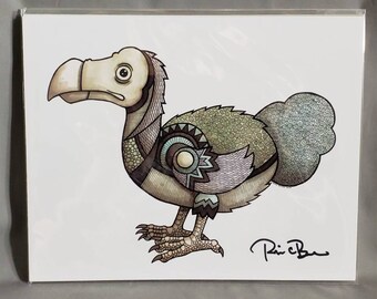 Dodo 8 x 10 signiert Druck von Patric Bates