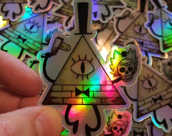 Bill Cipher 3 inch Holographic Vinyl Sticker