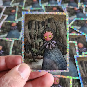 Flatwoods Monster Glitter 3 Inch Vinyl Sticker image 1