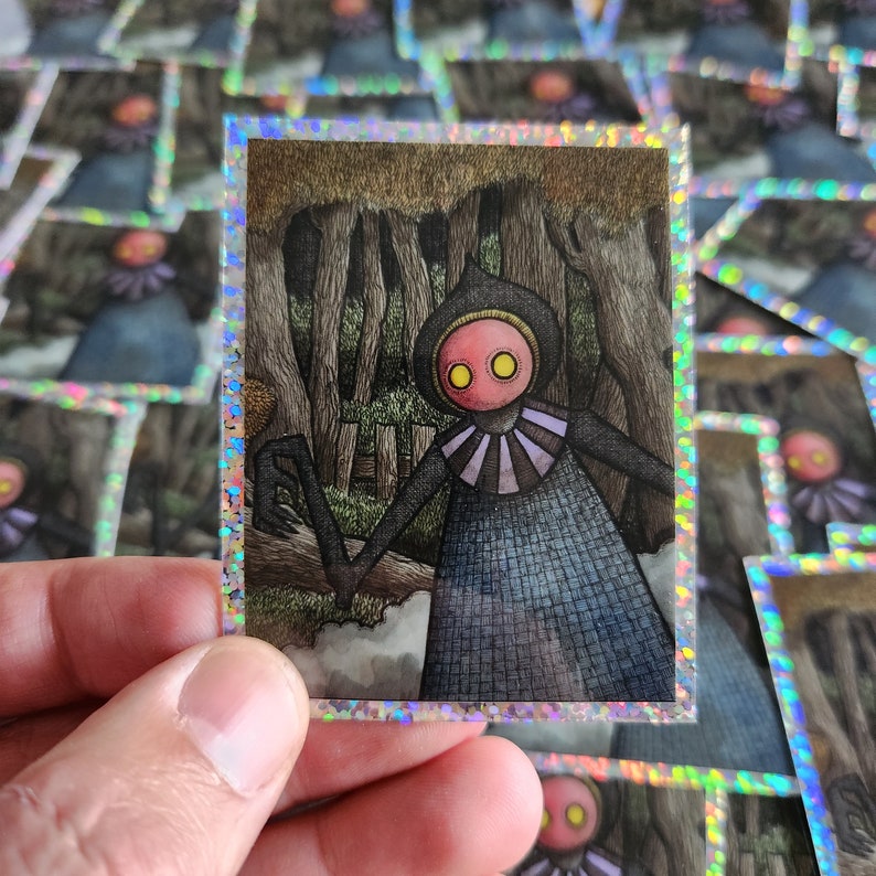 Flatwoods Monster Glitter 3 Inch Vinyl Sticker image 1