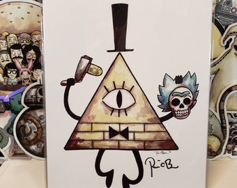 Bill Cypher Signed 8x10 Print Gravity Falls - Etsy Bill Cypher Signed 8x10 Print Gravity Falls - Etsy