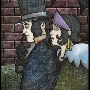 Vampire Couple Signed 8x10 Print