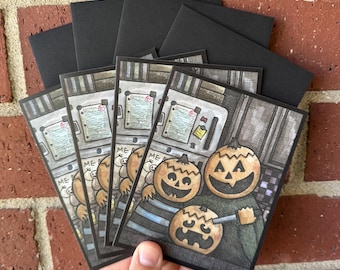 Making New Friends - Matte-Finish Greeting Cards and Black Envelopes