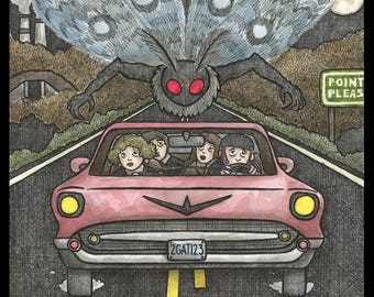 Mothman III signed 8x8 Print