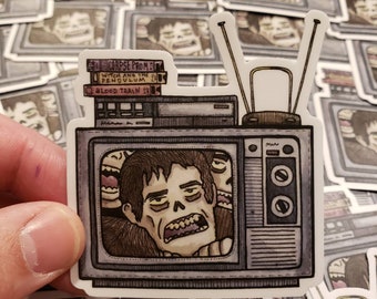 Zombie TV 3 Inch Vinyl Sticker