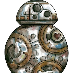 bb8 11x17 stampa firmata