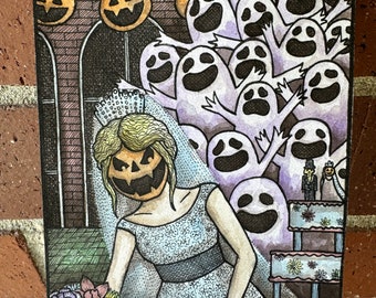 Original Painting - Pumpkin Bride