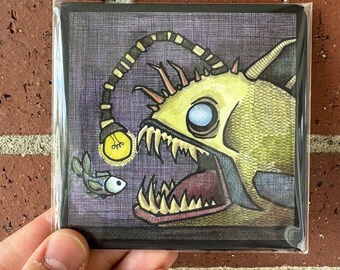 Angler Fish 4x4 Mini Print