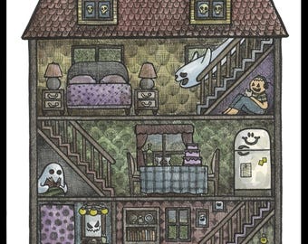 Haunted Dollhouse signed 8x10 print