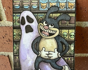 Original Painting - Ghost and Rabbit