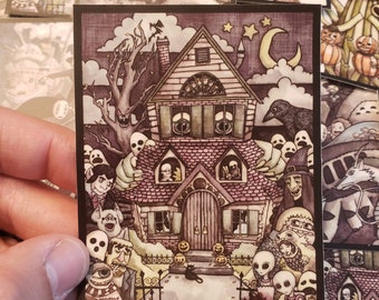 Haunted House 3"x3.75" Vinyl Sticker