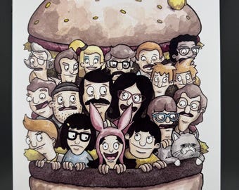 Bob&#39;s Burgers 8x10 signed print