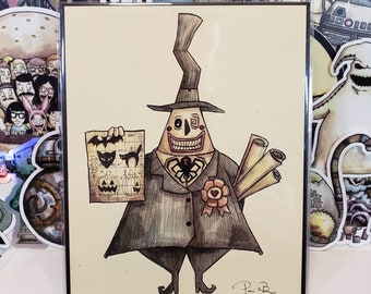 Mayor Nightmare Before Christmas 8x10 signed print