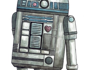 r2d2 11x17 signed print