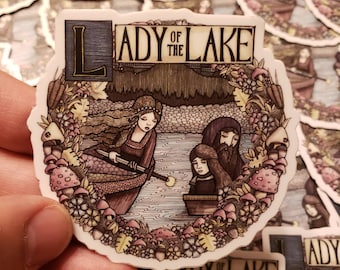 Lady of the Lake 3 inch vinyl sticker