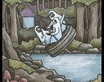 8x8 signed Ghost Swing Print