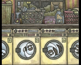 8x8 signed Ghost Laundry Print